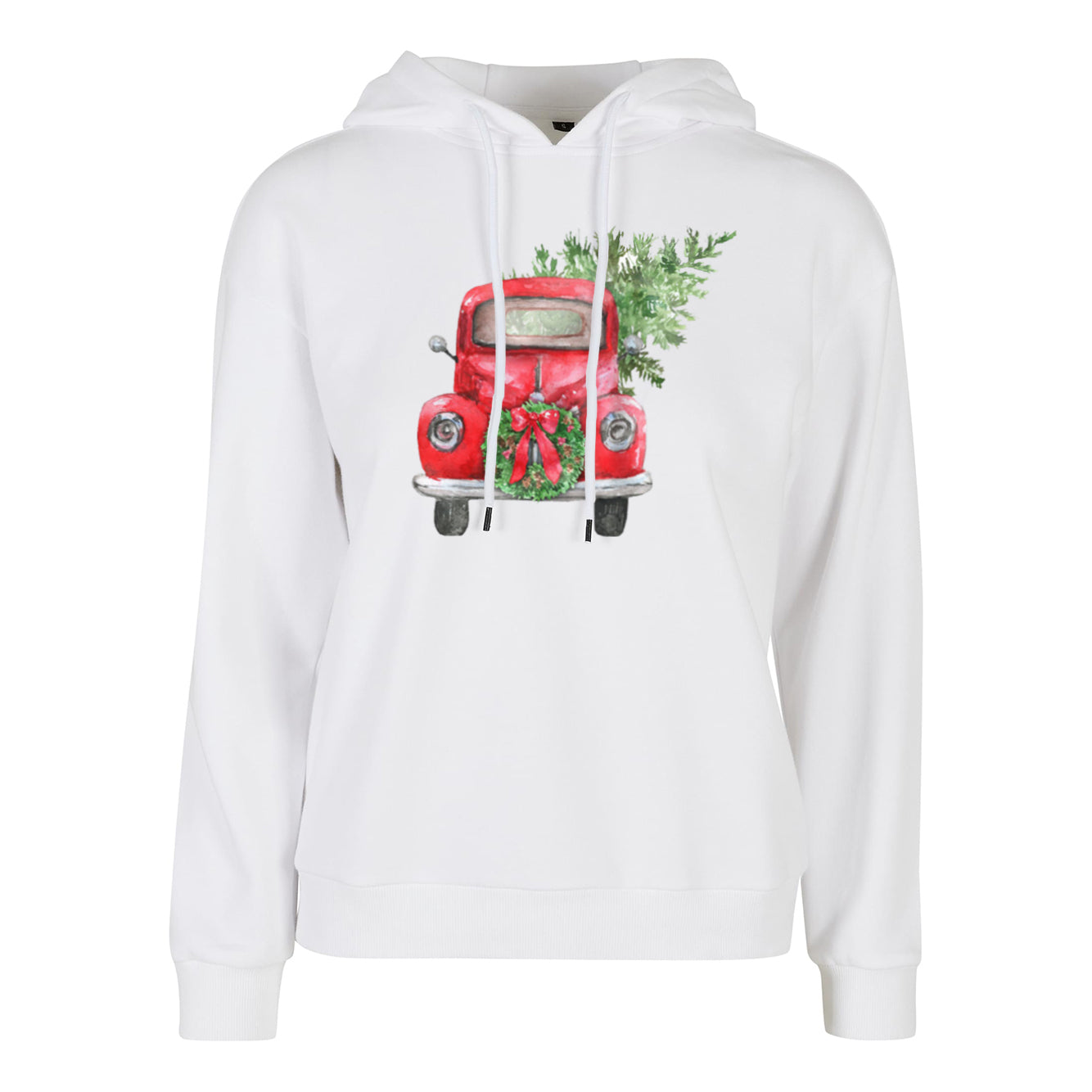 Frauen Hoody Retro Christmas Car