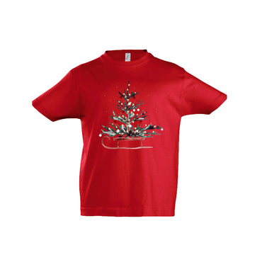 Kinder T-Shirt Weihnachtsschlitten
