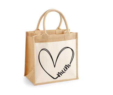 Jute Tasche "Mum mit Herz"