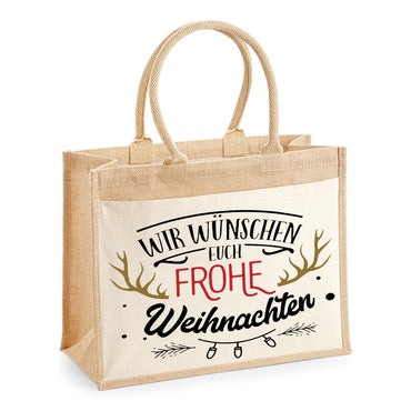 Jute Tasche Frohe Weihnachten