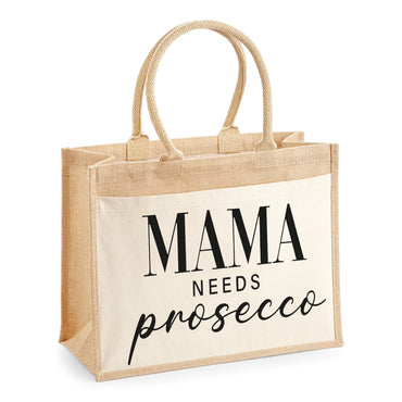 Jute Tasche "Mama needs prosecco"
