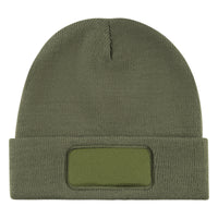 Strickmütze mit Patch