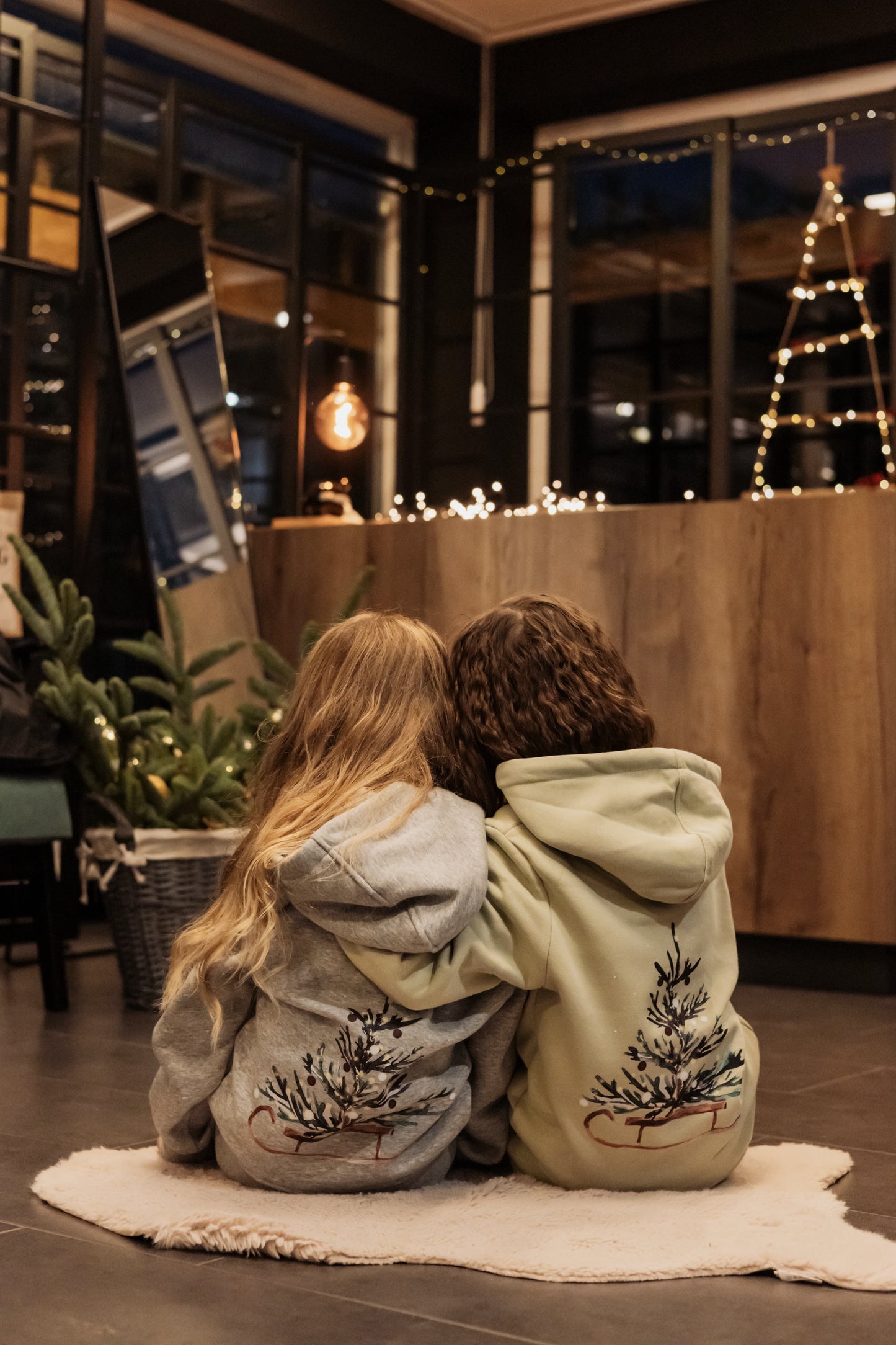 Kinder Hoody Weihnachtsschlitten