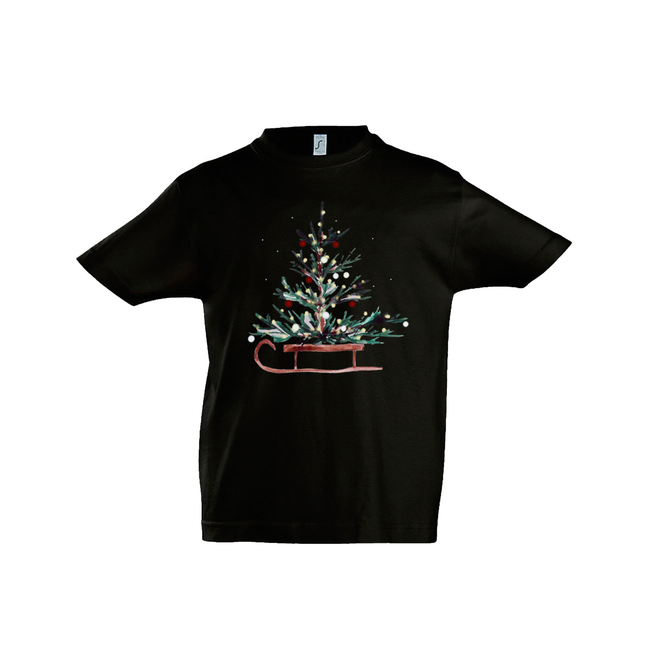 Kinder T-Shirt Weihnachtsschlitten