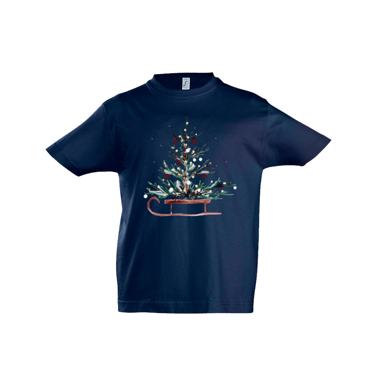 Kinder T-Shirt Weihnachtsschlitten