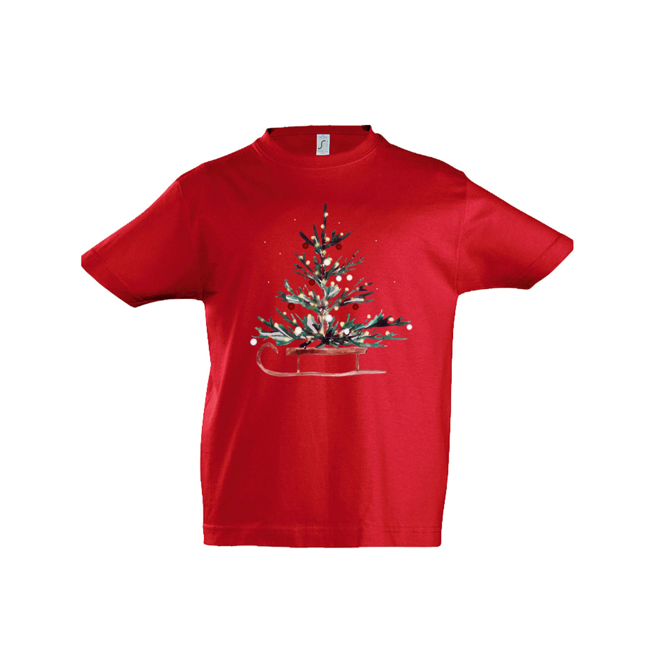 Kinder T-Shirt Weihnachtsschlitten