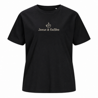 Jesus & Kaffee, Christliches T-Shirt für Damen