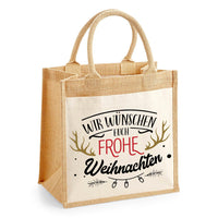 Jute Tasche Frohe Weihnachten