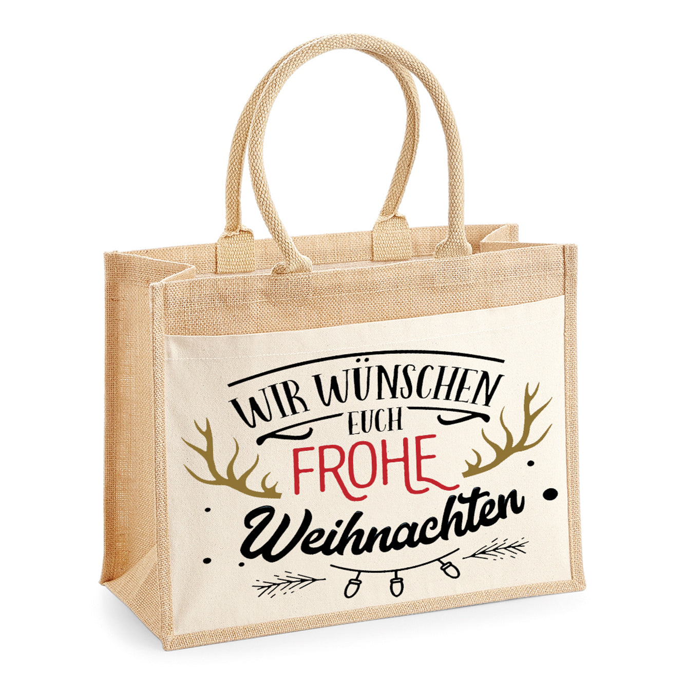 Jute Tasche Frohe Weihnachten
